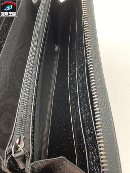 GUCCI グッチ 307980 GGキャンバス ラウンドファスナー ロングウォレット 長財布 ブラック