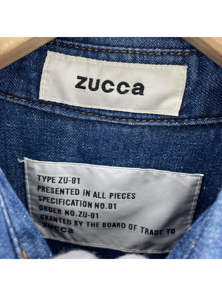ZUCCa 長袖シャツ ZU-01 コットンリネンデニムシャツワンピ sizeM[値下]