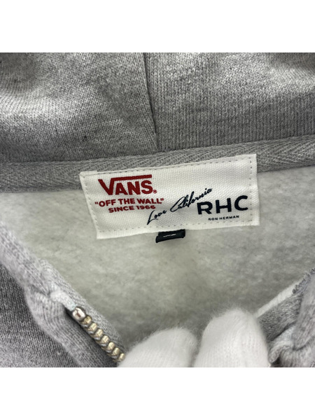 VANS×RON HERMAN ZIP UP HOODIE グレー SIZE:M