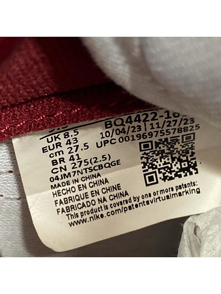 NIKE スニーカー Air Jordan 1 High '85 Metallic Burgundy[値下]