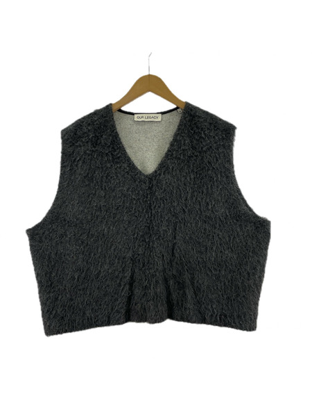 Our Legacy DOUBLE LOCK VEST シャギーニットベスト 48 グレー M4226DLV