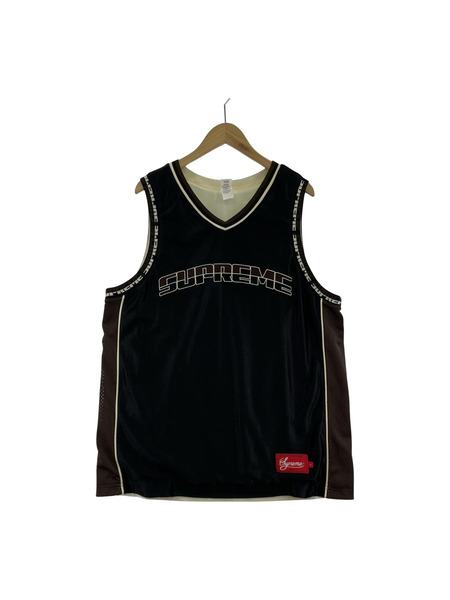 Supreme タンクトップ reversible basketball jersey ブラック/ブラウン