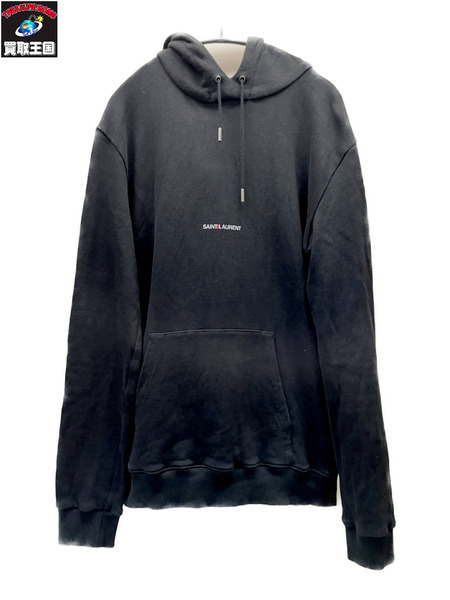 SAINT LAURENT ミニロゴプルオーバーパーカー S 黒 TT09 464581 YB2PG