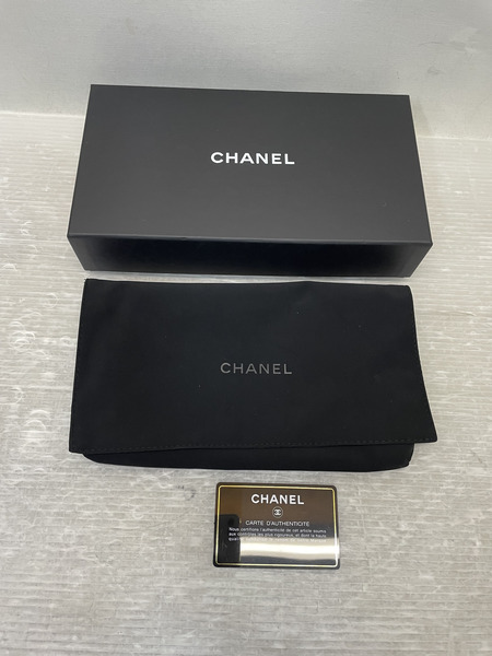 CHANEL マトラッセ グリッター キャビアスキン ロングウォレット シルバー 31709079[値下]