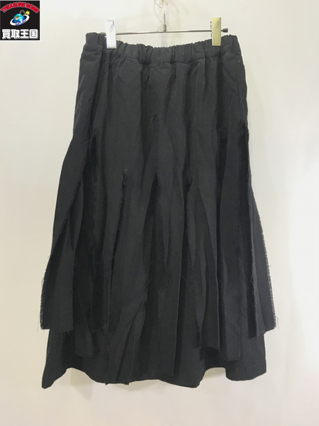 BLACK COMME des GARCONS ひざ丈スカート AD2019 ポリウールスカート XS