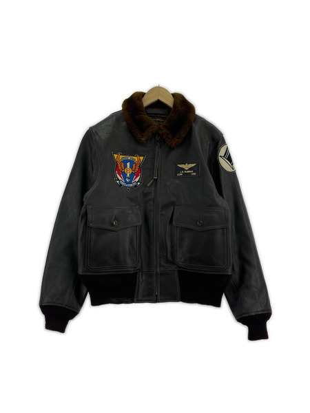 Buzz Rickson's フライトジャケット G-1 レザーフライトジャケット BWN 40