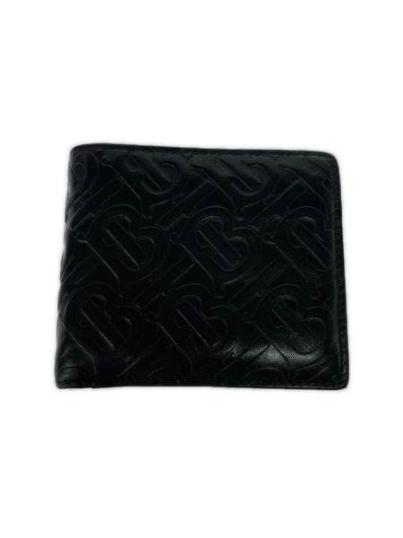 BURBERRY コンパクトウォレット 二ツ折リ モノグラム レザー[値下]