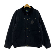 SANTA CRUZ ジャケット 裏キルティング ブラックデニム ワークジャケット(L)