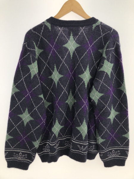 Taiga　Igari Diamond V-neck Sweater M パープル[値下]