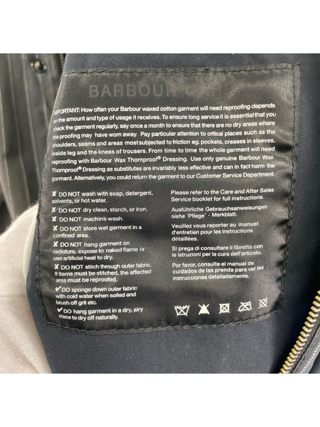 Barbour SL BEDALE ストライプ オイルドジャケット 36 グレー 1202227