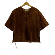 ROCKMOUNT 半袖Tシャツ・カットソー 70s USA製 スエード レースアップシャツ