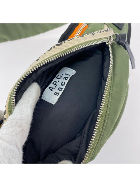 Sacai×A.P.C BANANE JACKIE ウエストバッグ オリーブ