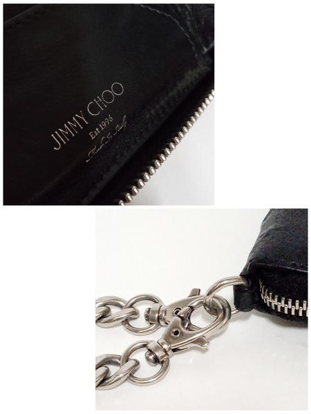 JIMMYCHOO/エンボス/チェーン/コンパクトウォレット[値下]