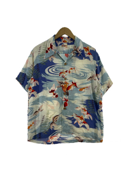 SUN SURF 半袖シャツ 金魚アロハシャツ (S)
