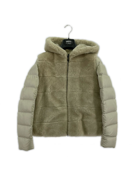 EMMETI ダウンジャケット ファーダウンジャケット(36)白