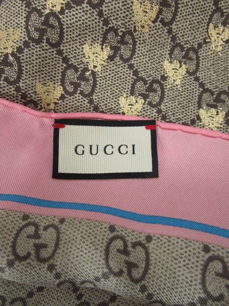 アクセサリー GUCCI 大判スカーフ BEE柄