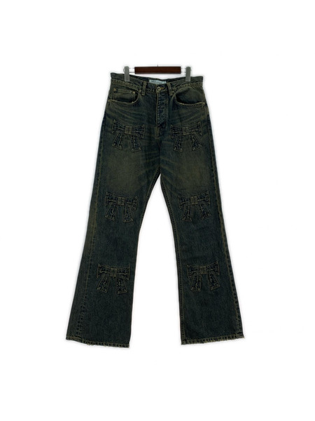 DAIRIKU デニム・ジーンズ "RIBBON" VINTAGE DENIM PANTS フレア(W31)