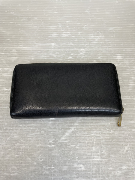 GUCCI ヴィンテージロゴ ラウンドジップロングウォレット 黒 496317-0416