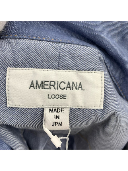 AMERICANA 長袖シャツ ウェスタンシャツ インディゴ