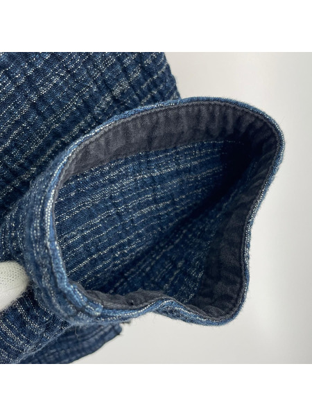Porter Classic スウェット・トレーナー 19AW KASURI SMOCK 絣 カスリ 紺 (2)