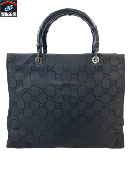 GUCCI グッチ 002-1010 GGキャンバス バンブートートバック ブラック