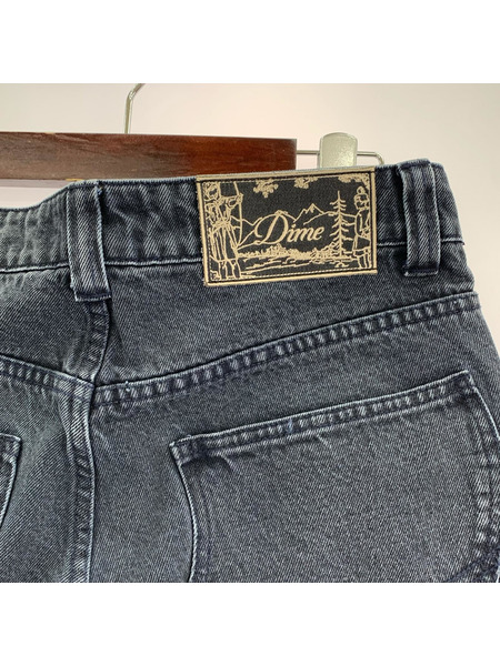 Dime 製品染デザインデニムパンツ 30 ネイビー