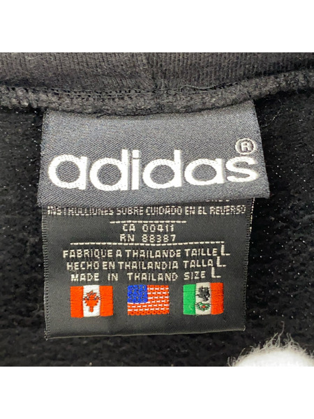adidas パーカー 80s-90s/万国旗タグ/バイカラー