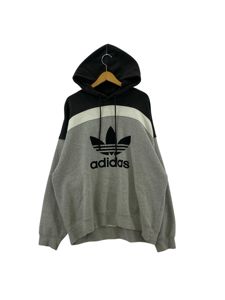 adidas パーカー 80s-90s/万国旗タグ/バイカラー