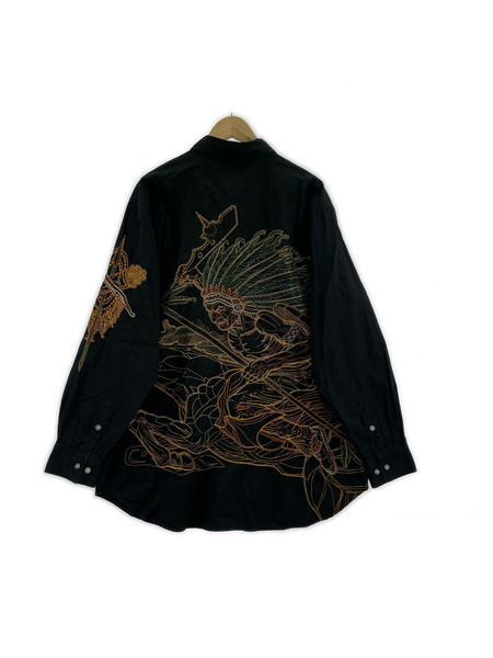 長袖シャツ Pelle Pelle インディアン刺繍シャツ/L