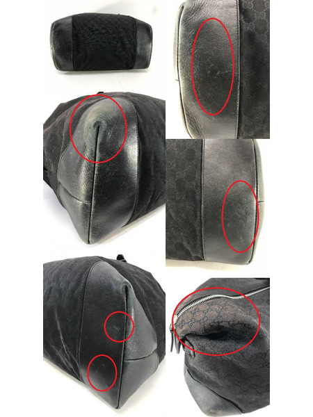 GUCCI ショルダーバッグ トラベルバッグ ボストン GG柄 黒