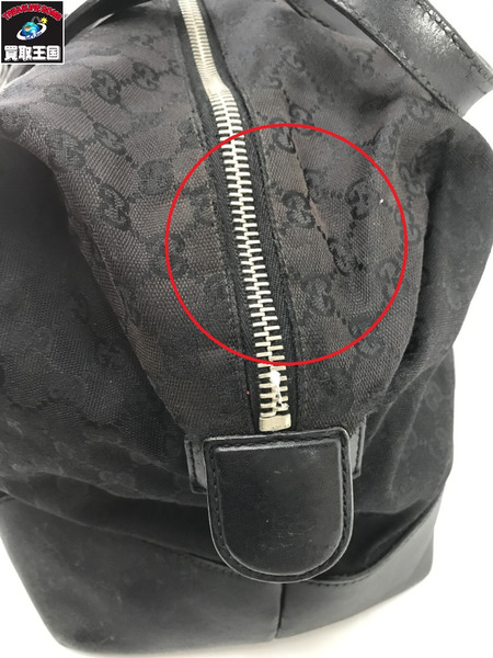 GUCCI ショルダーバッグ トラベルバッグ ボストン GG柄 黒