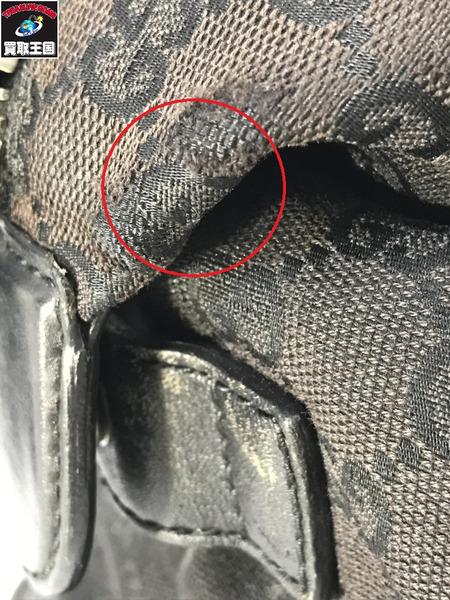 GUCCI ショルダーバッグ トラベルバッグ ボストン GG柄 黒