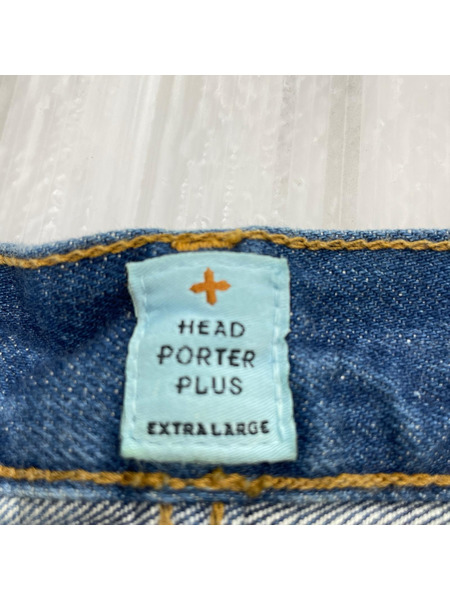 HEAD PORTER PLUS デニム・ジーンズ ダメージデニム ブルー