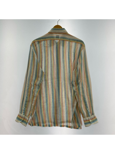 長袖シャツ PERIOD FEATURES  ストライプシアーシャツ