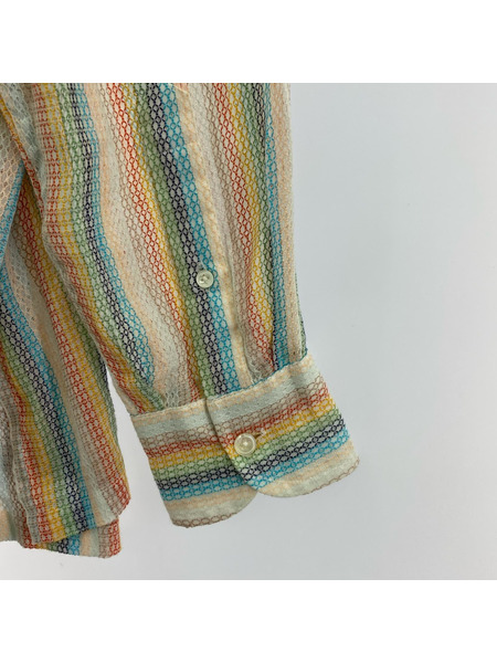 長袖シャツ PERIOD FEATURES  ストライプシアーシャツ