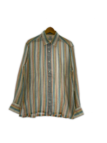 長袖シャツ PERIOD FEATURES  ストライプシアーシャツ