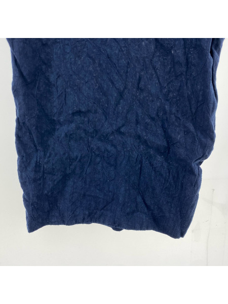 ISSEY MIYAKE パンツ リネン混 ネイビー
