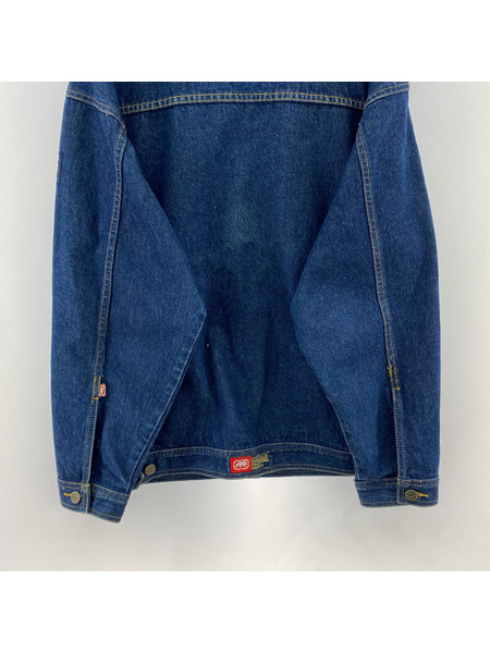 ジャケット ECKO UNLTD 紺 ブルー デニム トラッカー ジャケット Gジャン M