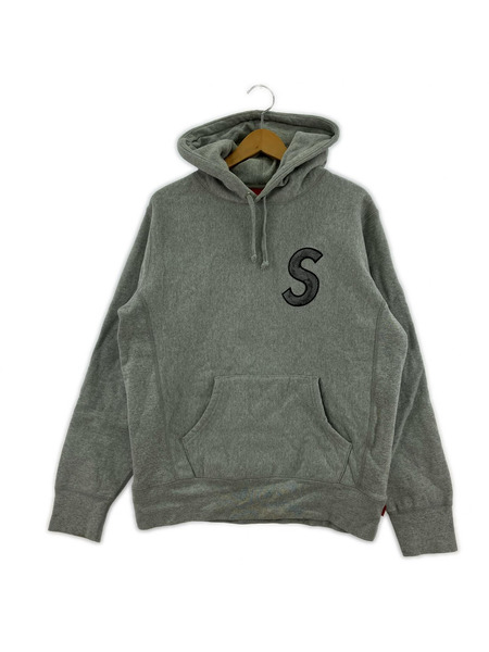 Supreme パーカー Sロゴプルオーバーパーカー グレー S
