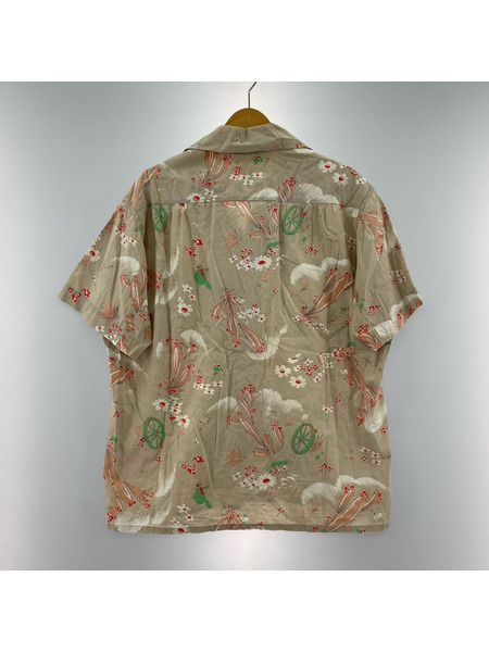 OLD・VINTAGE アロハシャツ 総柄 ベージュ