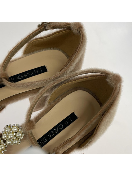 Lily Brown パンプス・ヒール LB candy stock ビジューファーサンダル