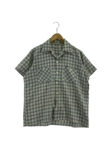 OLD・VINTAGE 半袖シャツ オープンカラー チェック 15