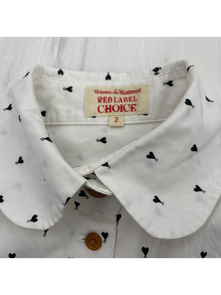 Vivienne Westwood red label CHOICE S/S総柄ブラウス　白　2
