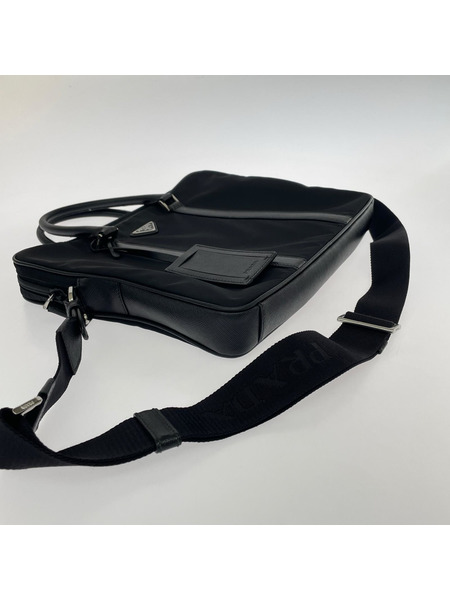 ショルダーバッグ Re-Nylon × サフィアーノレザー ブリーフケース