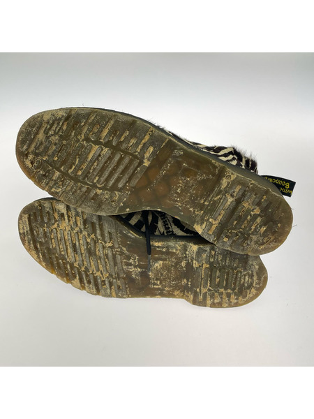 Dr.Martens ブーツ 8ホール ハラコ ゼブラ (27.0)