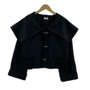 ジャケット toteme ビッグカラーフックジャケット 黒 S