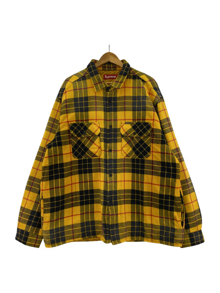 Supreme 長袖シャツ 20aw Quilted Plaid Shirt sizeXL