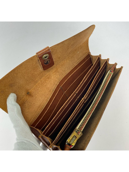 SLOW 長財布 レザーロングウォレット ブラウン