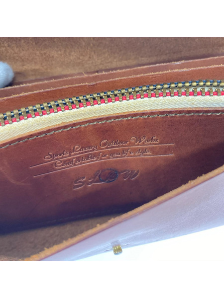 SLOW 長財布 レザーロングウォレット ブラウン