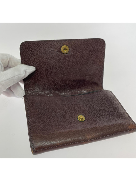 IL BISONTE コンパクトウォレット 二ツ折リレザーウォレット 茶